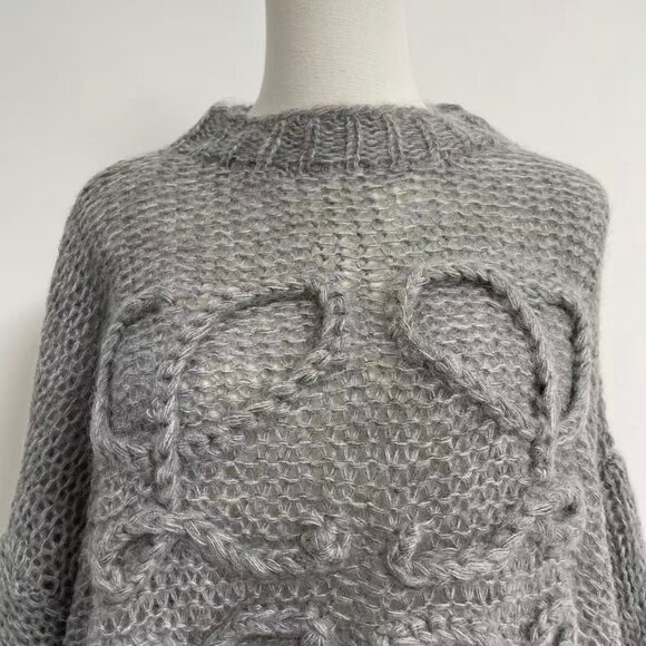 Anagram Knit Sweater with Knitted Sleeves - Picture 5 of 12